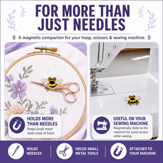 The Quilted Bear Magnetic Needle Minder (Bee)