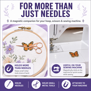 The Quilted Bear Magnetic Needle Minder (Butterfly)