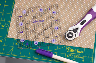 The Quilted Bear Non-Slip Acrylic Quilting Rulers (15.5" x 15.5")