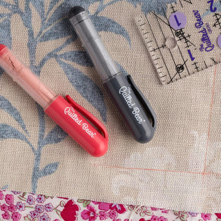 The Quilted Bear Chalk Fabric Markers (red, blue, white, silver and yellow)
