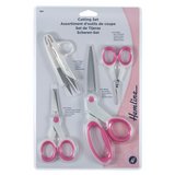 Hemline 4 Piece Cutting Set - Embroidery, Thread Snips, Bent Scissors and Micro Tip
