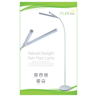 PURElite Twin Floor Lamp Natural Daylight - White