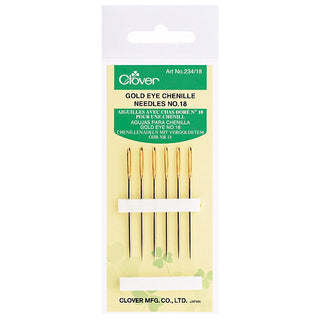 Clover Gold Eye Chenille Needles Size 18
