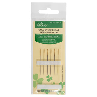 Clover Gold Eye Chenille Needles Size 24
