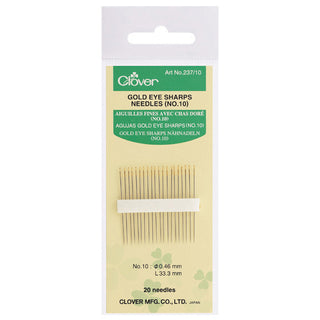 Clover Gold Eye Sharp Needles Size 10