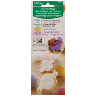 Clover Small Pom Pom Maker 1 3/8" and 1 5/8"