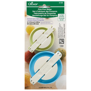 Clover Large Pom Pom Maker 2 1/2" and 3 3/8"