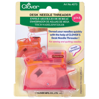 Clover Pink Desk Needle Threader