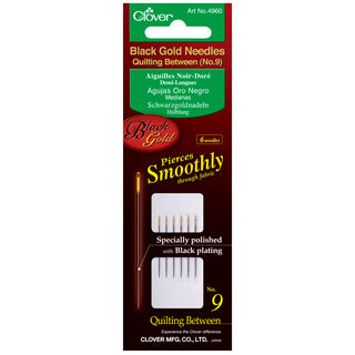 Clover Black Gold Quilting/Betweens Needles Size 9