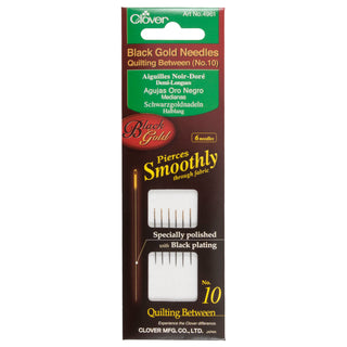 Clover Black Gold Quilting/Betweens Needles Size 10