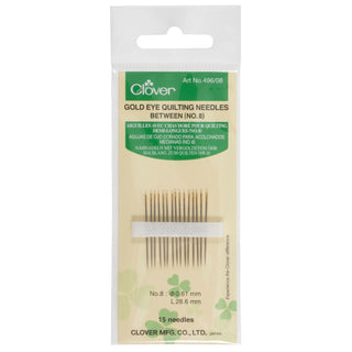 Clover Gold Eye Quilting/Betweens Needles Size 8