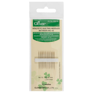 Clover Gold Eye Quilting/Betweens Needles Size 10