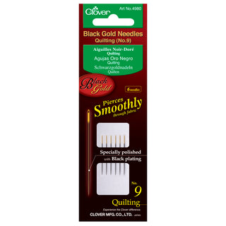 Clover Black Gold Quilting Needles Size 9