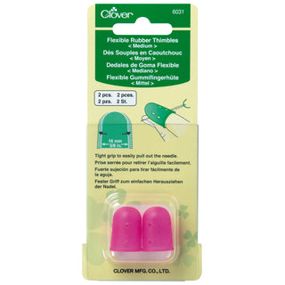 Clover Thimbles - Flexible Rubber (Medium) - 2 Pieces