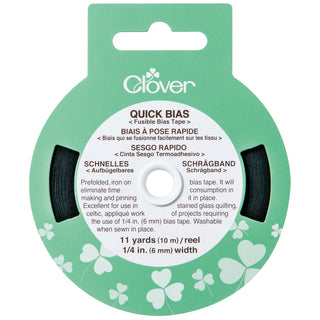 Clover Black Quick Bias Tape 6mm x 10m