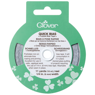 Clover Silver Quick Bias Tape 6mm x 10m