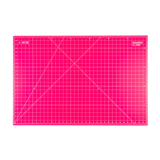 The Quilted Bear 36" x 24" (A1) Double Sided Self Healing Cutting Mat - Pink