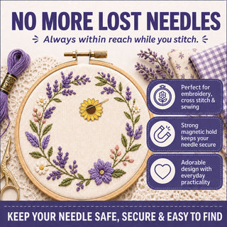 The Quilted Bear Magnetic Needle Minder (Sunflower)