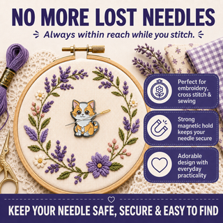 The Quilted Bear Magnetic Needle Minder (Cat)