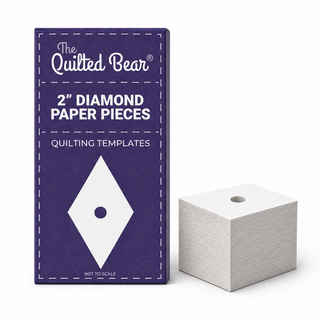 The Quilted Bear 100 English Paper Piecing Templates, 2" Diamonds