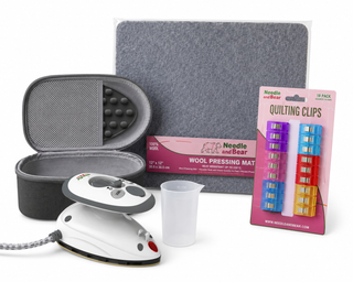 Needle and Bear - Premium Mini Steam Iron Bundle (Black)