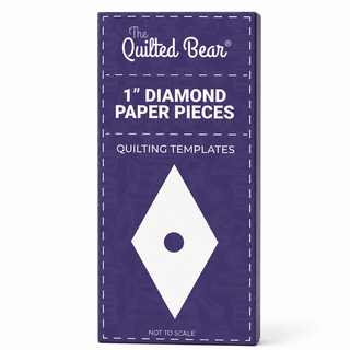 The Quilted Bear 100 English Paper Piecing Templates, 1" Diamonds