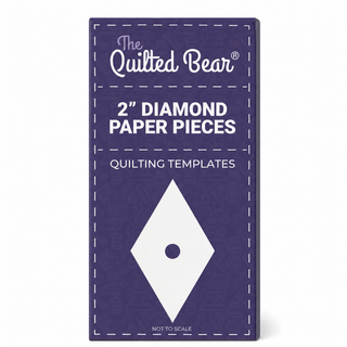 The Quilted Bear 100 English Paper Piecing Templates, 2" Diamonds
