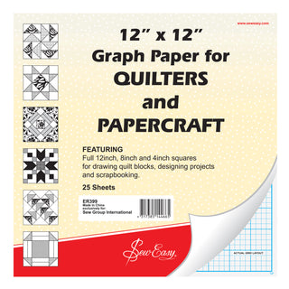 Sew Easy Quilters Graph Paper Pad 12" x 12"