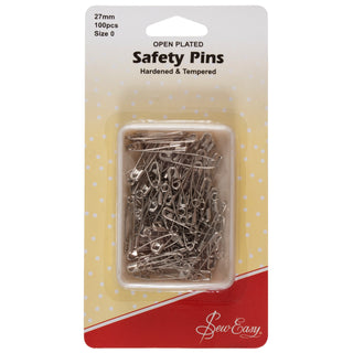 Sew Easy Open Plated Safety Pins 27mm
