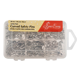 Sew Easy Curved Safety Pins 38mm