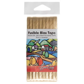 Sew Easy Fusible Bias Tape 5m x 6mm Gold