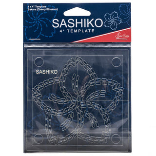 Sew Easy Sashiko Embroidery Template 4" x 4" Sakura (Cherry Blossom)