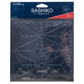 Sew Easy Sashiko Embroidery Template 6" x 6" Asa No Ha (Hemp Leaf)