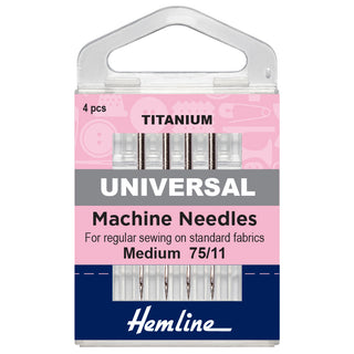 Hemline Titanium Universal Machine Needles 75/11