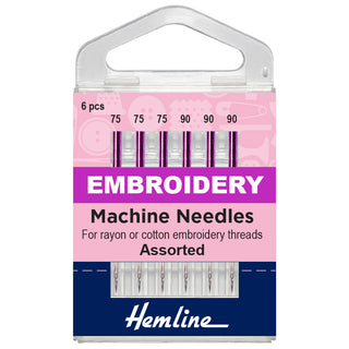Hemline Assorted Embroidery Machine Needles