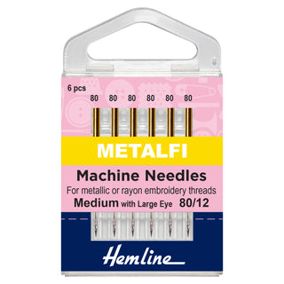 Hemline Metallic Machine Needles 80/12