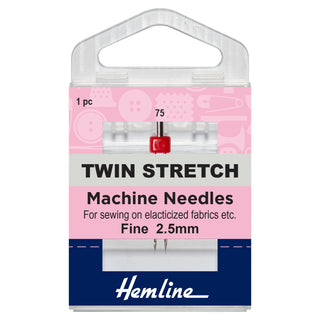 Hemline Twin Stretch Machine Needles 75/11 (2.5mm)