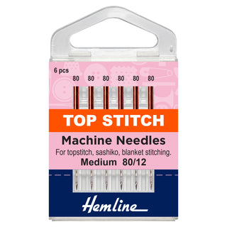 Hemline Top-Stitch Machine Needles 80/12