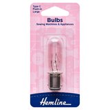 Hemline Type C Large Bayonet Sewing Machine Bulb 15W/240V