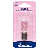 Hemline Type B Medium Bayonet Sewing Machine Bulb 15W/240V