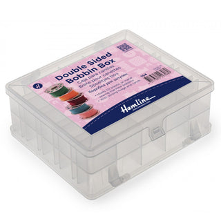 Hemline Double Sided Bobbin Box - Holds Up to 50 Bobbins