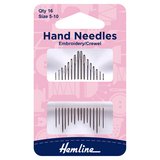Hemline Embroidery/Crewel Hand Sewing Needles 5-10