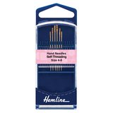 Hemline Premium Gold Eye Self Threading Needles 4 - 8