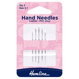Hemline Leather/PVC/Vinyl Hand Sewing Needles 3-7