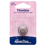 Hemline Large Metal Thimble Size 18