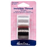 Hemline 200m Nylon Invisible Thread Clear and Smoke