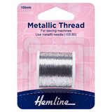 Hemline silver Metallic Thread 100m