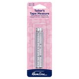 Hemline Analogical Tailors Tape Measure with Plastic Ends 150cm