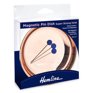 Hemline Magnetic Pin Dish 10cm Rose Gold