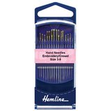 Hemline Gold Eye Embroidery/Crewel Needles 3-9